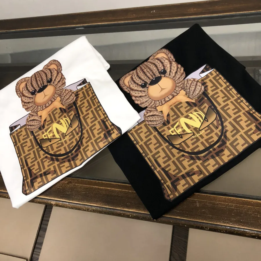 FENDI Summer Collection Premium Cotton T Shirt with Classic Fit