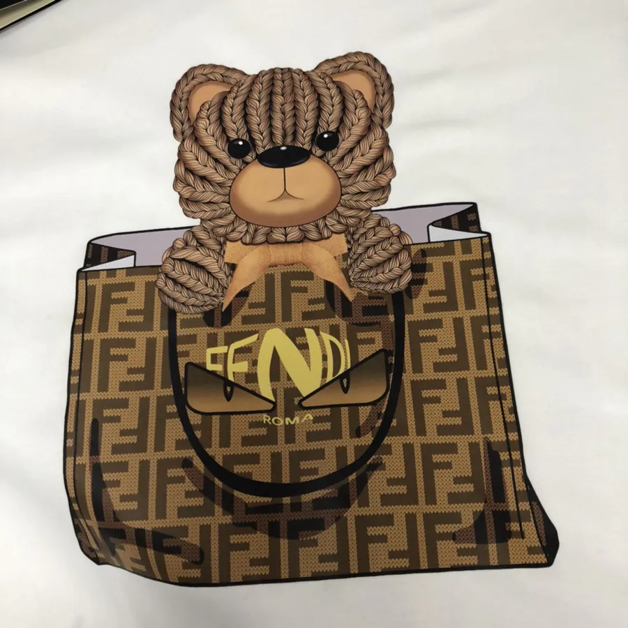 FENDI Summer Collection Premium Cotton T Shirt with Classic Fit