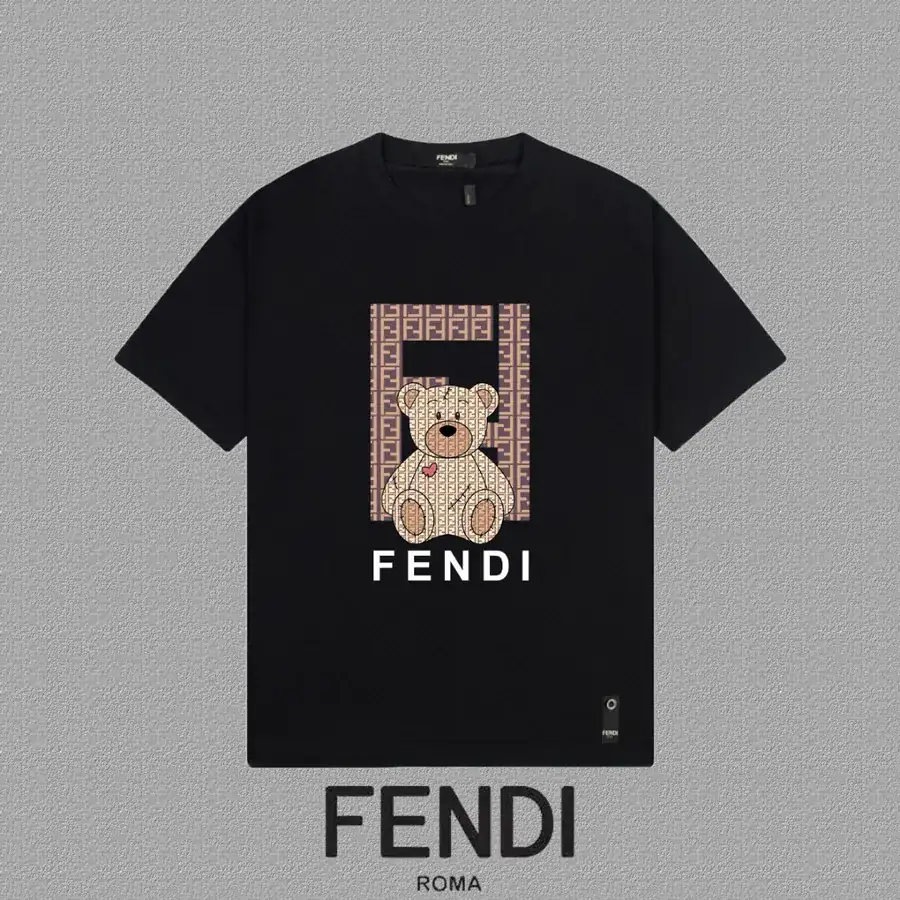 FENDI 25ss Printed Round Neck Short Sleeve T Shirt