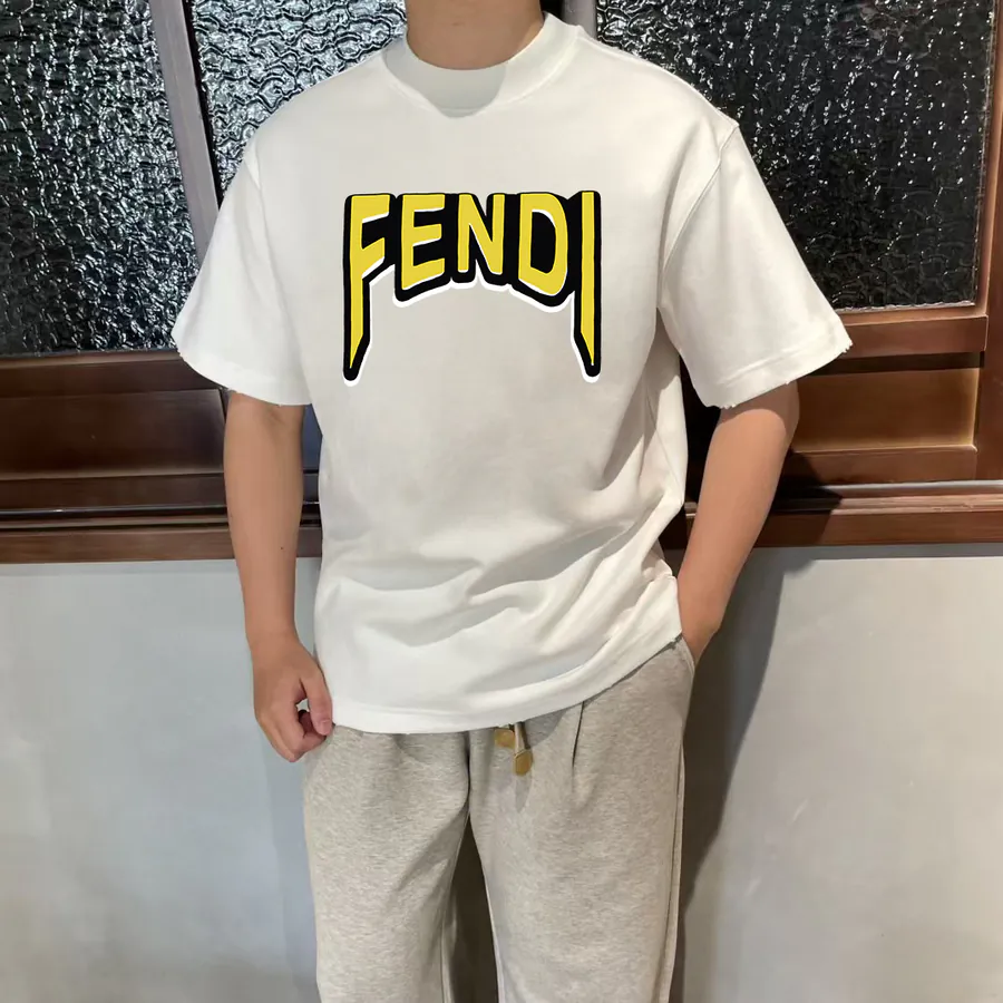 Fendi 25ss Printed Round Neck Short Sleeve T Shirt