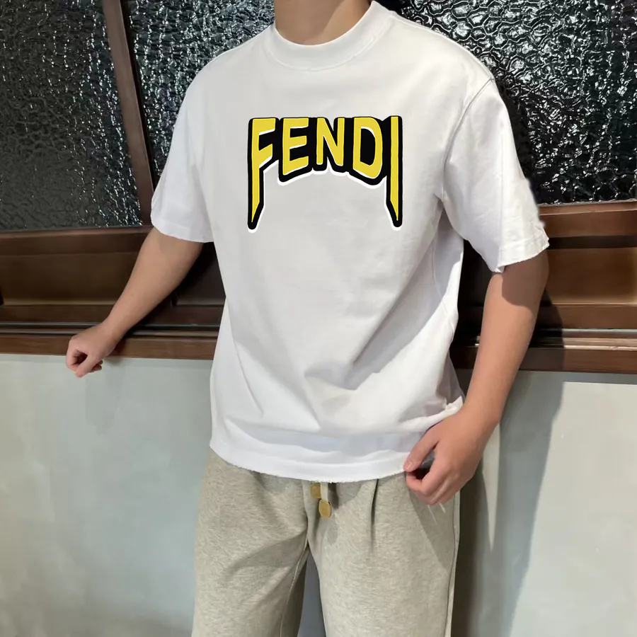 Fendi 25ss Printed Round Neck Short Sleeve T Shirt