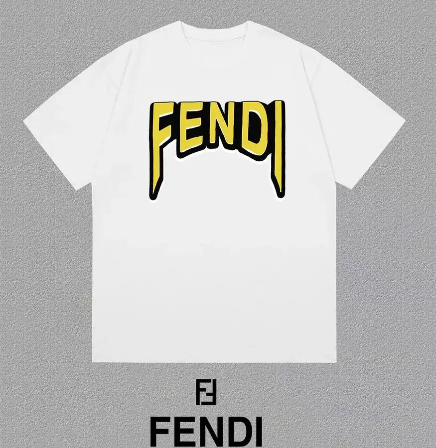 Fendi 25ss Printed Round Neck Short Sleeve T Shirt