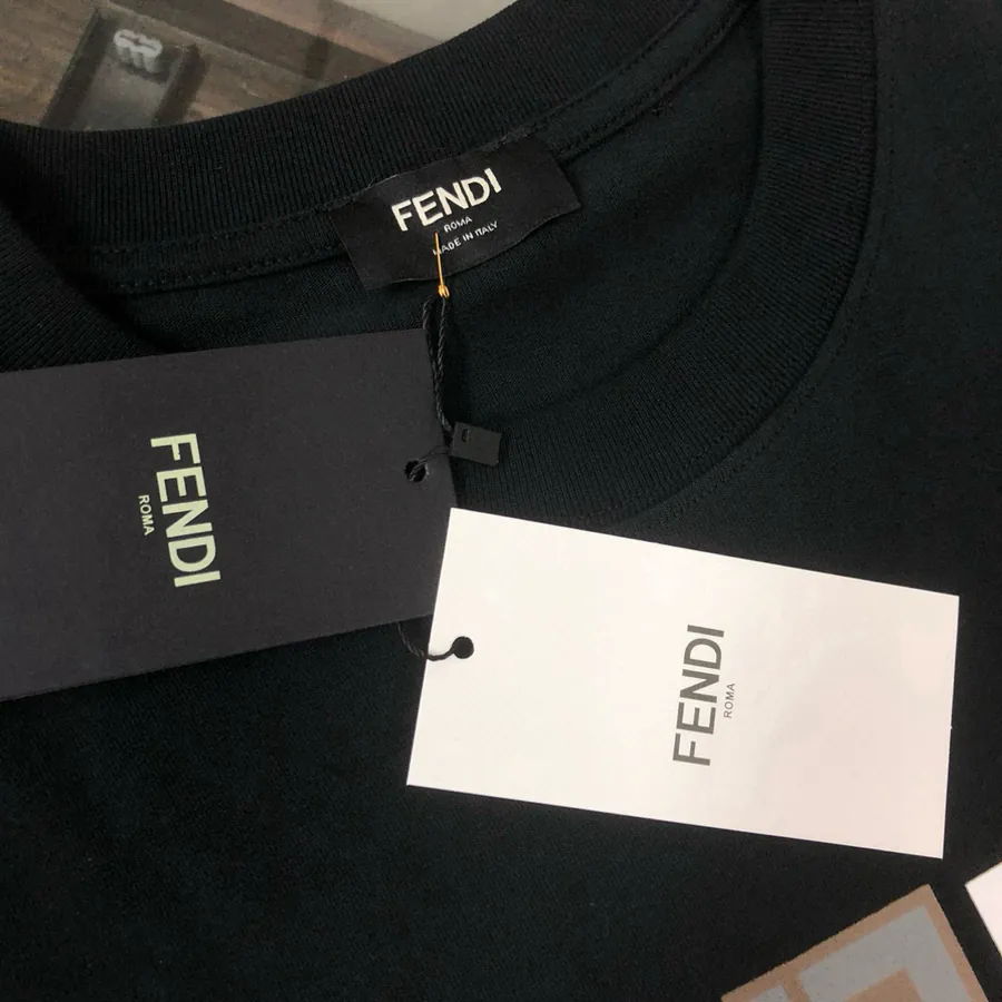 Fendi 25ss Printed Round Neck Short Sleeve T Shirt