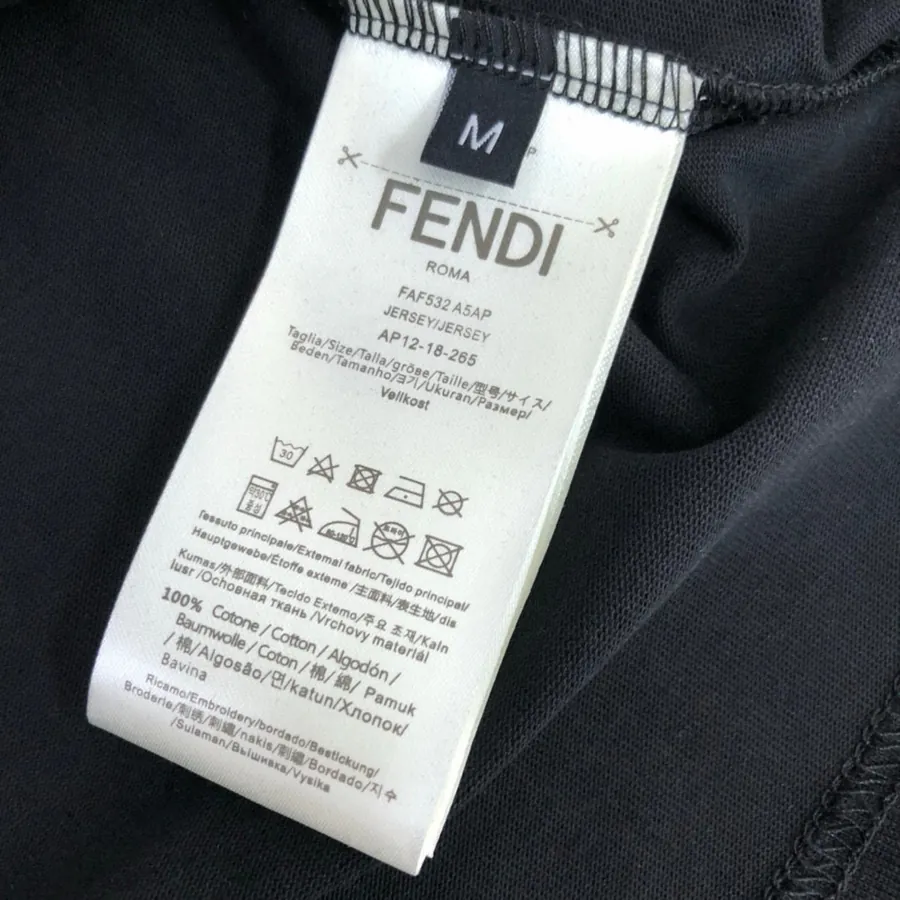 Fendi 25ss Printed Round Neck Short Sleeve T Shirt