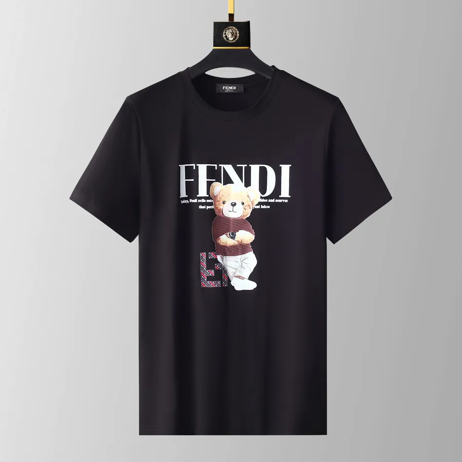 Fendi 25ss Printed Round Neck Short Sleeve T Shirt