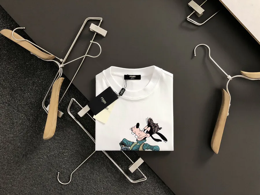 FENDI 25ss Printed Round Neck Short Sleeve T Shirt
