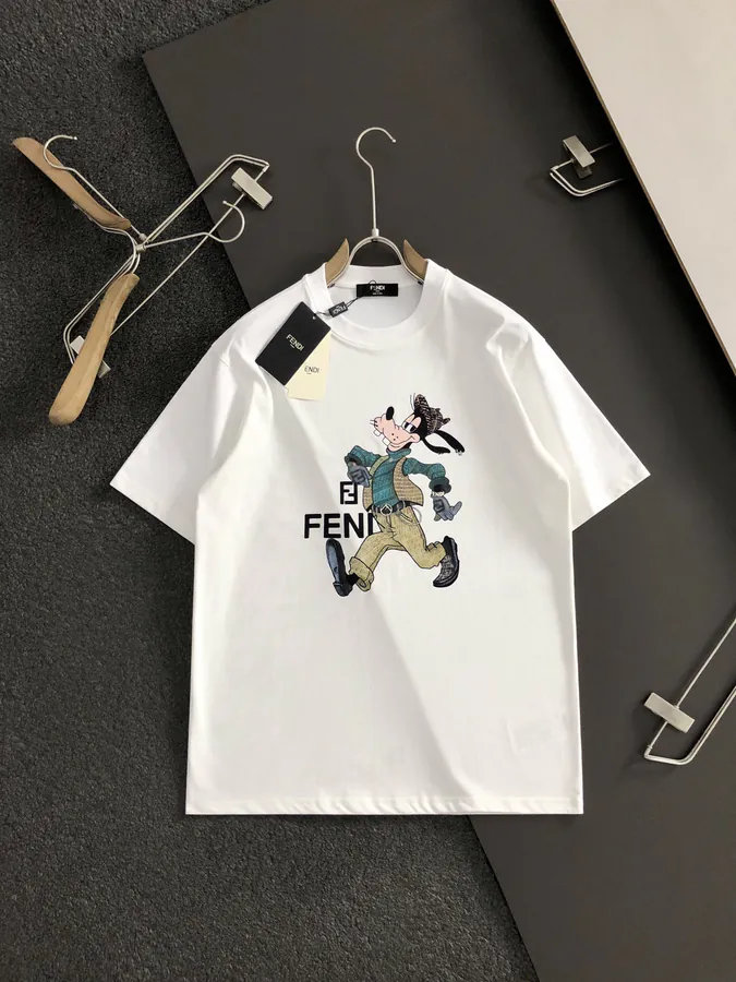 FENDI 25ss Printed Round Neck Short Sleeve T Shirt