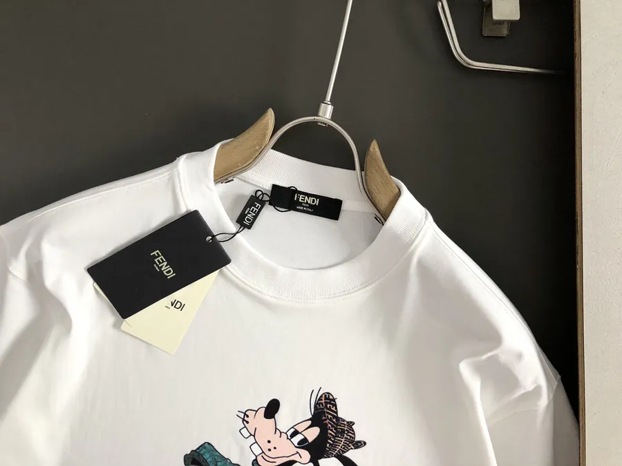 FENDI 25ss Printed Round Neck Short Sleeve T Shirt