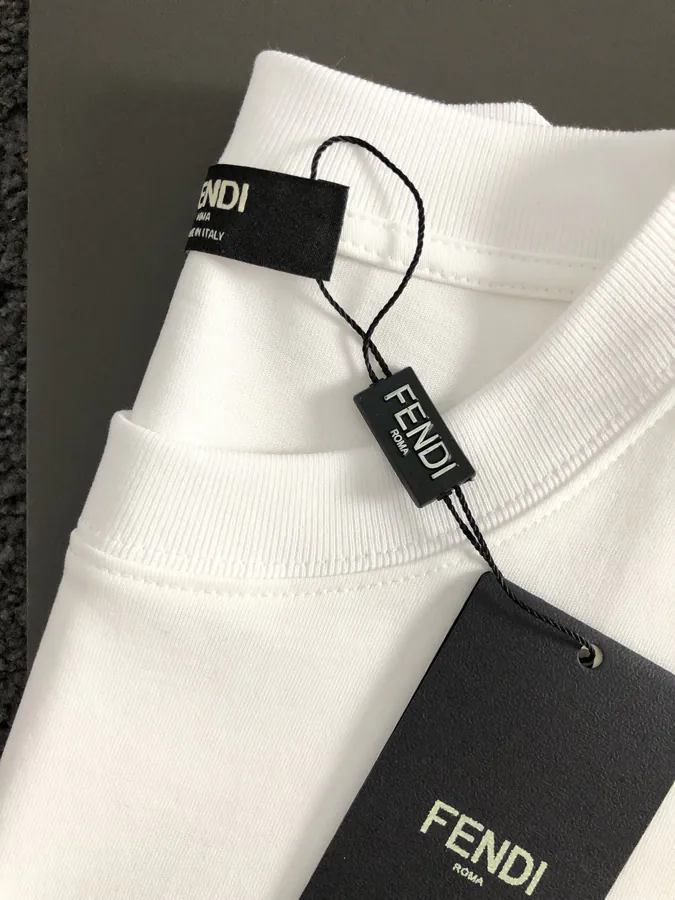 FENDI 25ss Printed Round Neck Short Sleeve T Shirt