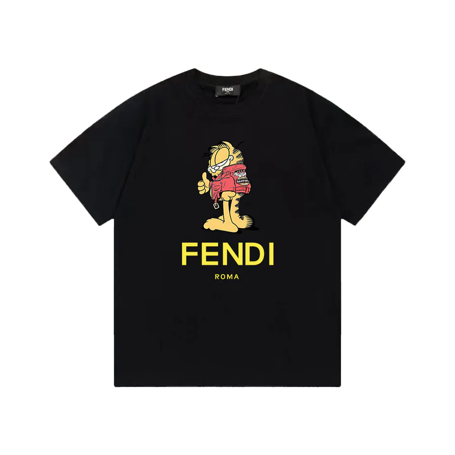 FENDI 25ss Printed Round Neck Short Sleeve T Shirt