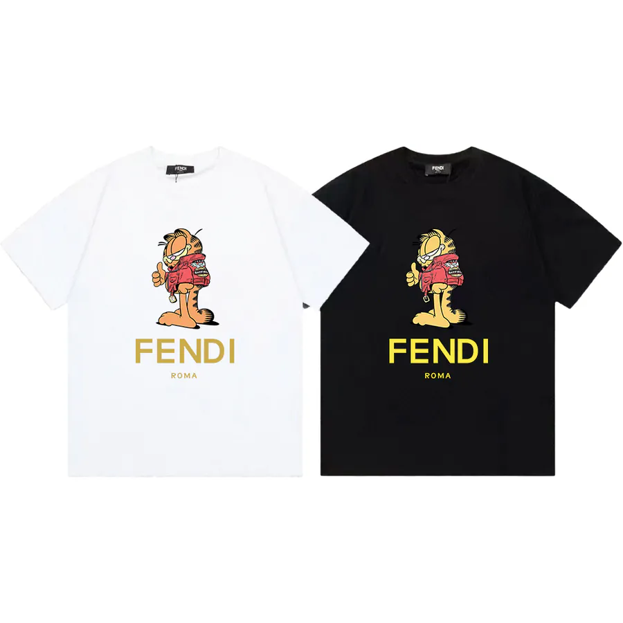 FENDI 25ss Printed Round Neck Short Sleeve T Shirt