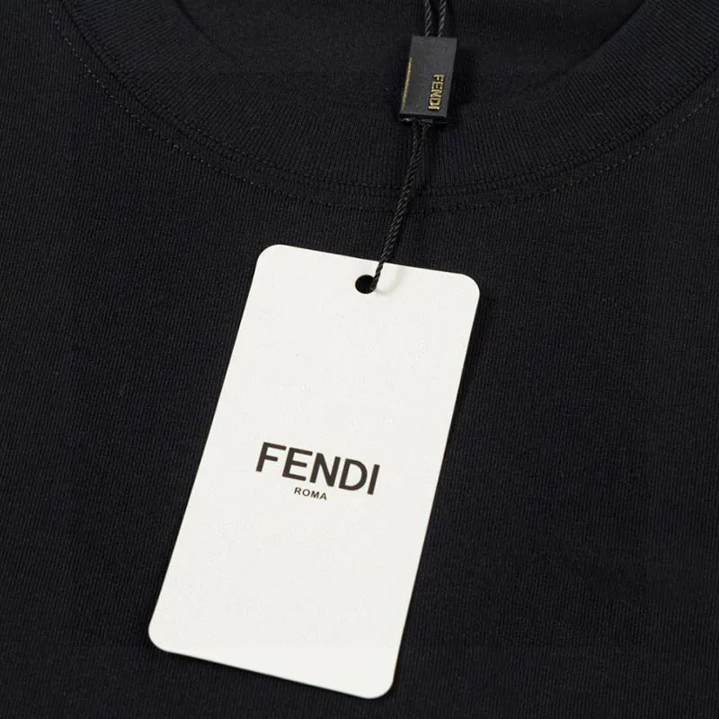 FENDI 25ss Printed Round Neck Short Sleeve T Shirt