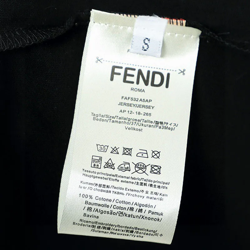 FENDI 25ss Printed Round Neck Short Sleeve T Shirt
