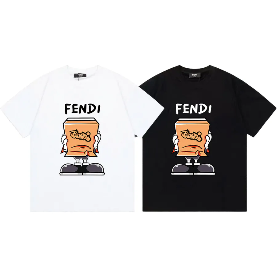 FENDI 25ss Printed Round Neck Short Sleeve T Shirt
