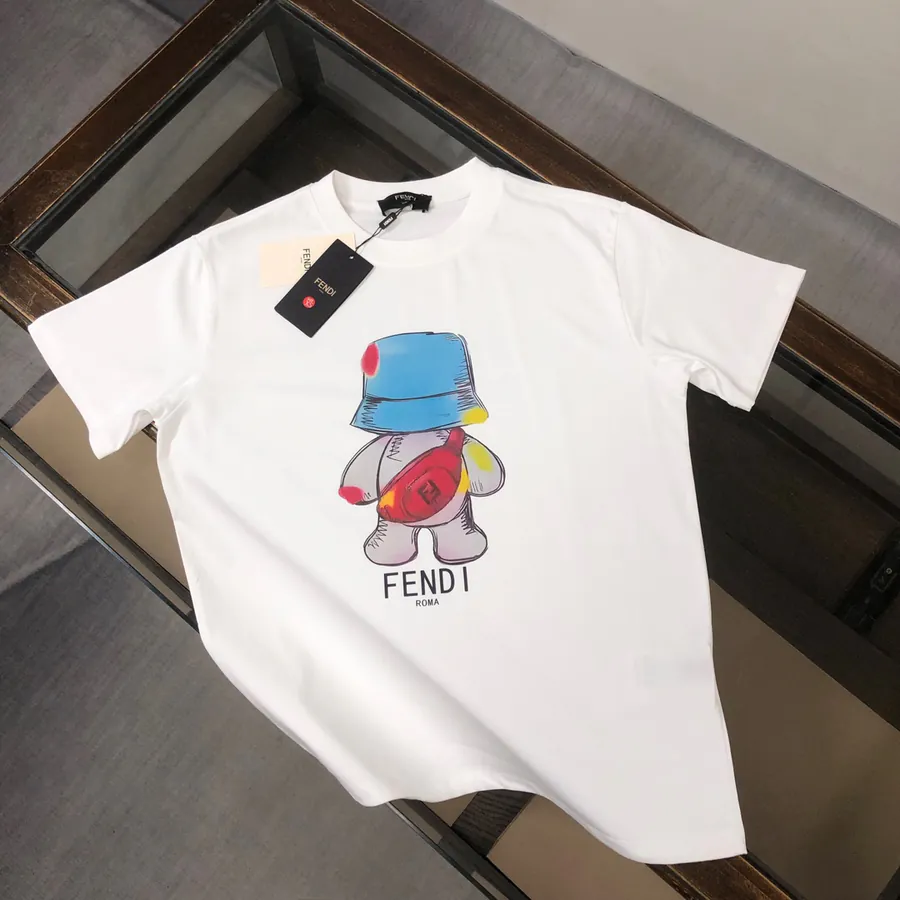 Fendi 25ss Printed Round Neck Short Sleeve T Shirt