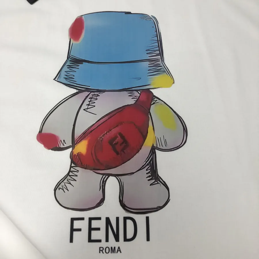 Fendi 25ss Printed Round Neck Short Sleeve T Shirt