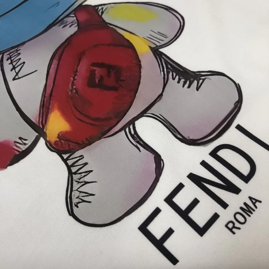 Fendi 25ss Printed Round Neck Short Sleeve T Shirt