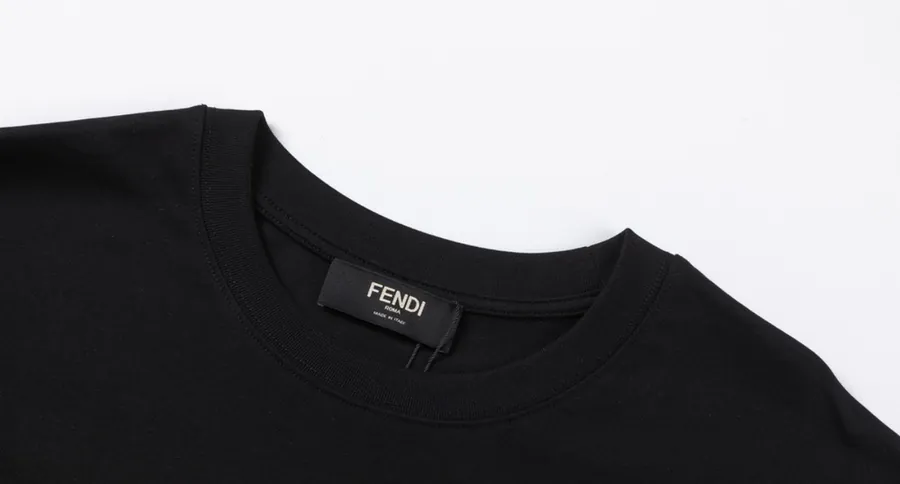Fendi 25ss Printed Round Neck Short Sleeve T Shirt