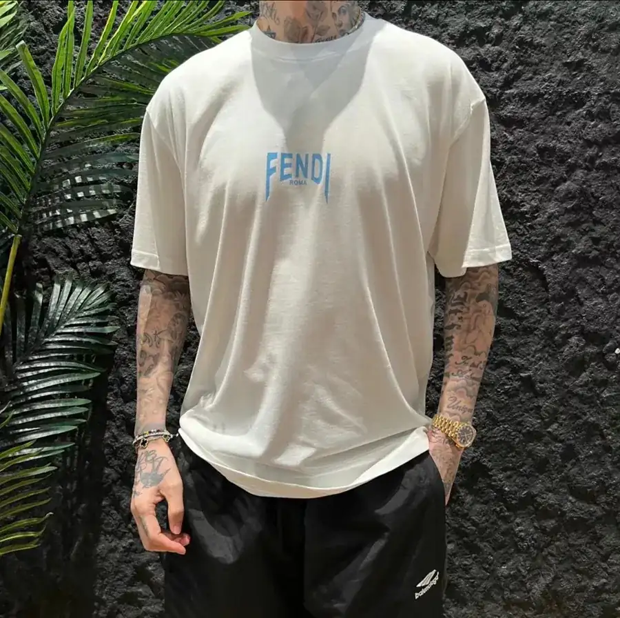 FENDI 25ss Printed Round Neck Short Sleeve T Shirt