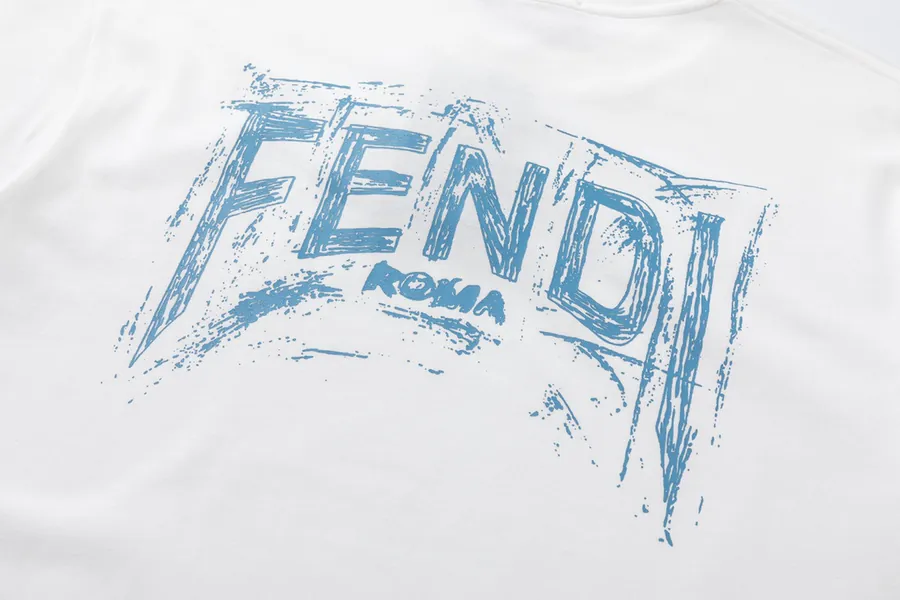 FENDI 25ss Printed Round Neck Short Sleeve T Shirt