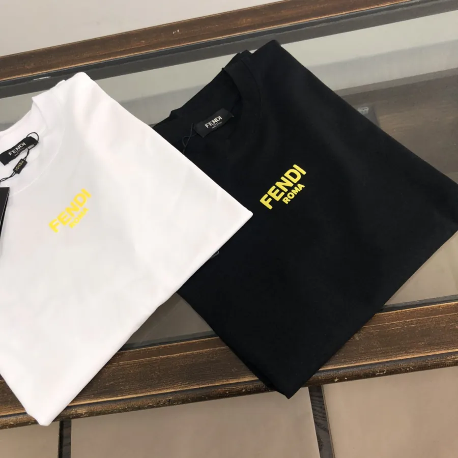 FENDI 25ss Printed Round Neck Short Sleeve T Shirt