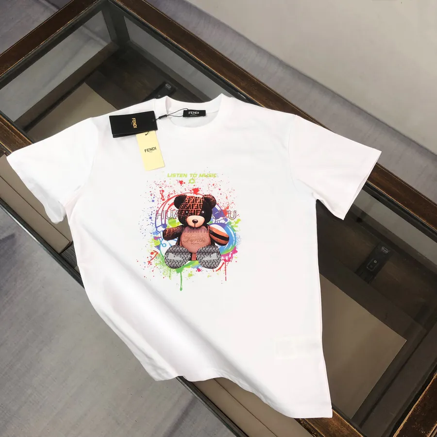 FENDI 25ss Printed Round Neck Short Sleeve T Shirt