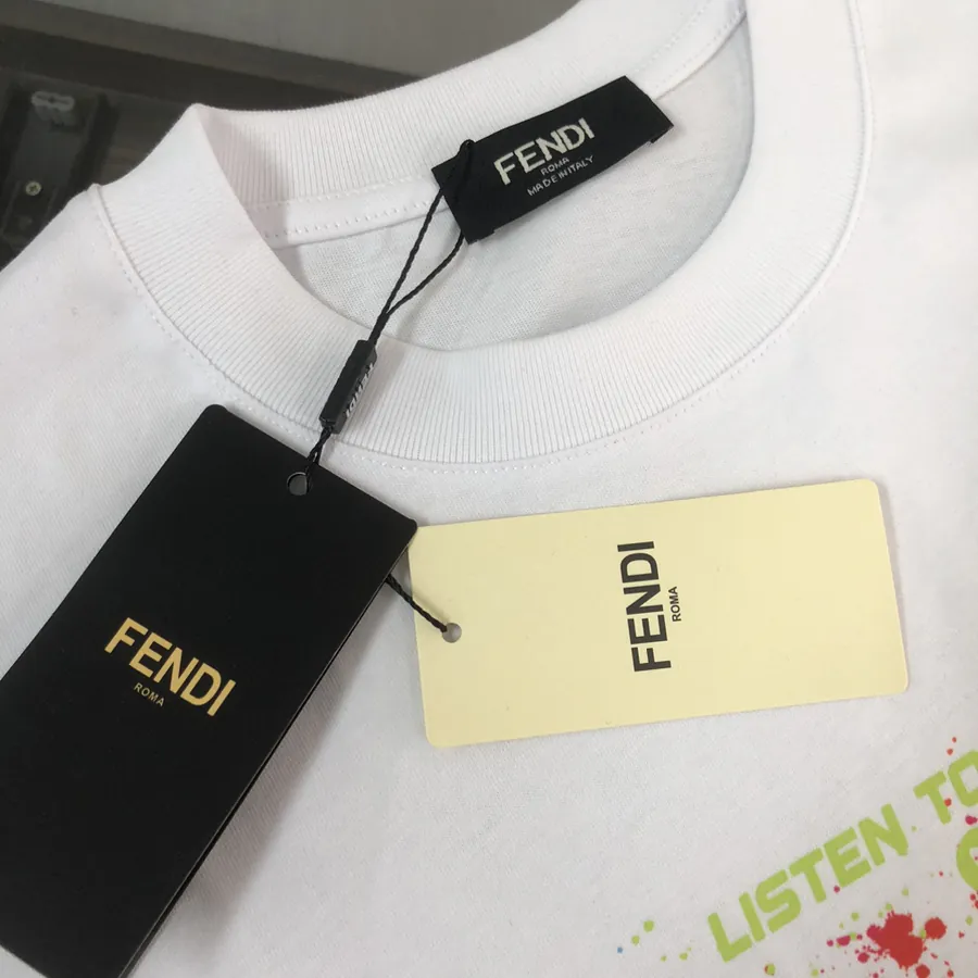 FENDI 25ss Printed Round Neck Short Sleeve T Shirt