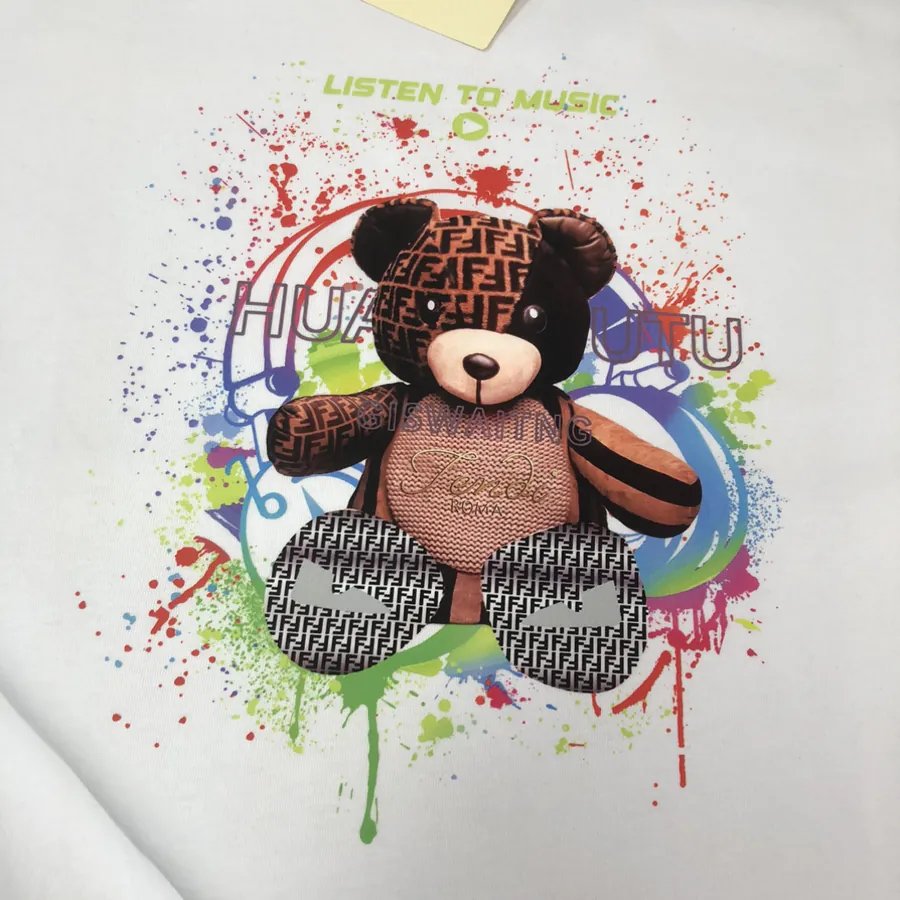 FENDI 25ss Printed Round Neck Short Sleeve T Shirt