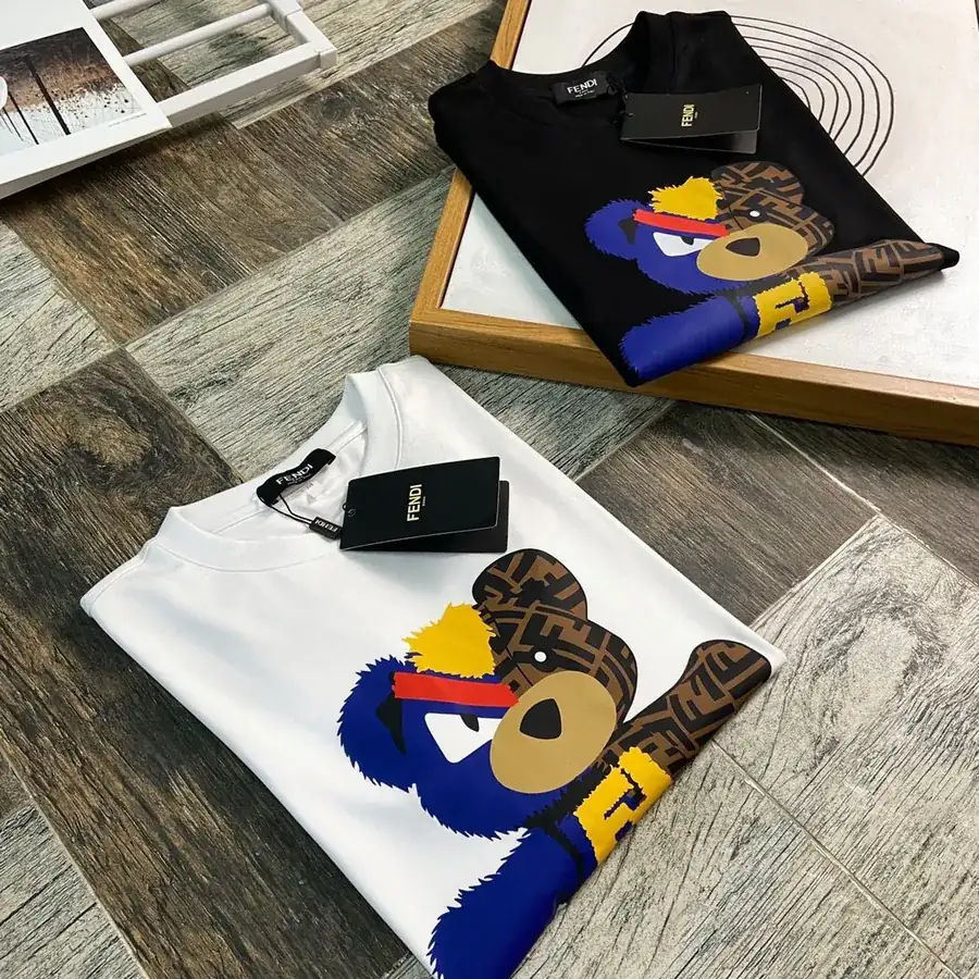 Fendi 25ss Printed Round Neck Short Sleeve T Shirt