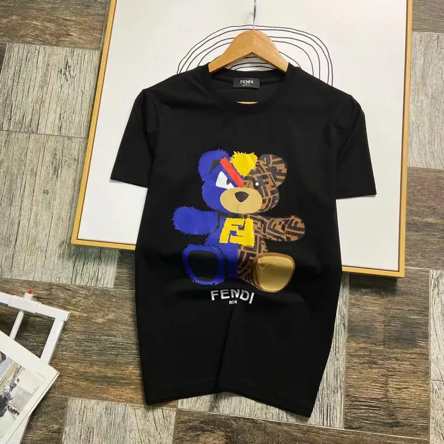 Fendi 25ss Printed Round Neck Short Sleeve T Shirt
