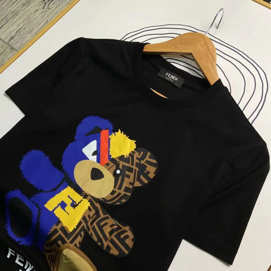 Fendi 25ss Printed Round Neck Short Sleeve T Shirt