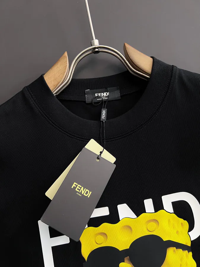 FENDI 25ss Printed Round Neck Short Sleeve T Shirt