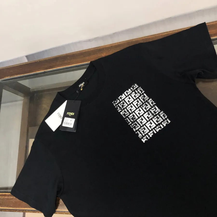 Fendi 25ss Printed Round Neck Short Sleeve T Shirt
