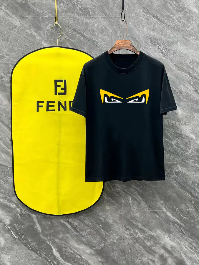 Fendi 25ss Printed Round Neck Short Sleeve T Shirt