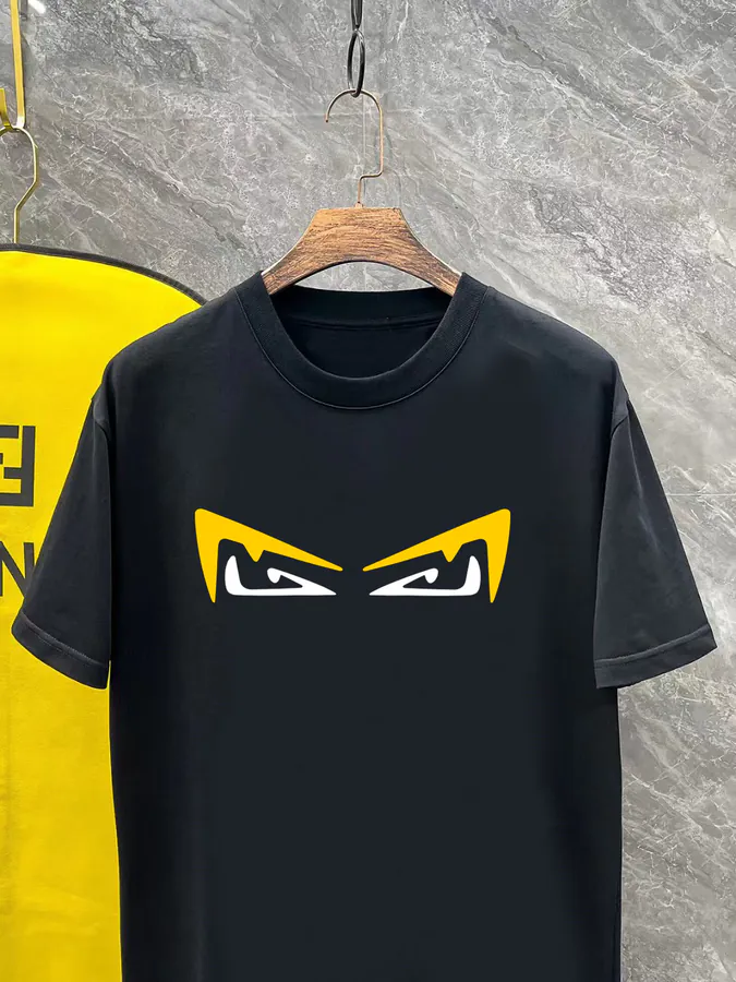 Fendi 25ss Printed Round Neck Short Sleeve T Shirt