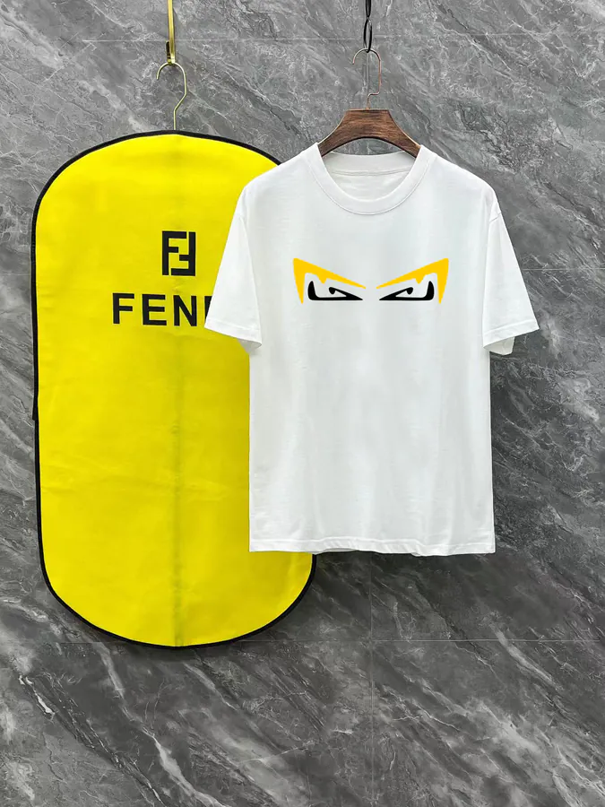 Fendi 25ss Printed Round Neck Short Sleeve T Shirt