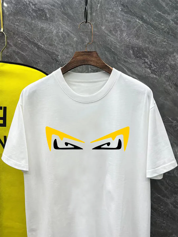Fendi 25ss Printed Round Neck Short Sleeve T Shirt