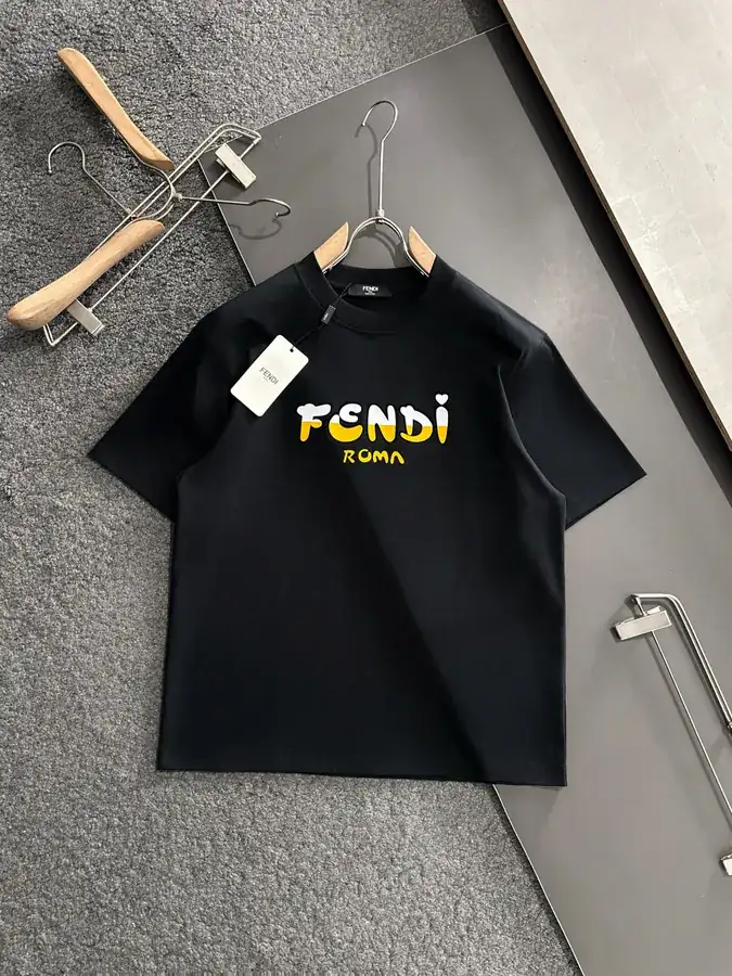FENDI 25ss Printed Round Neck Short Sleeve T Shirt