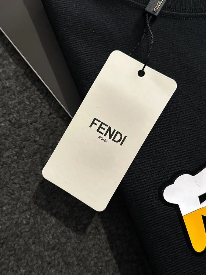 FENDI 25ss Printed Round Neck Short Sleeve T Shirt