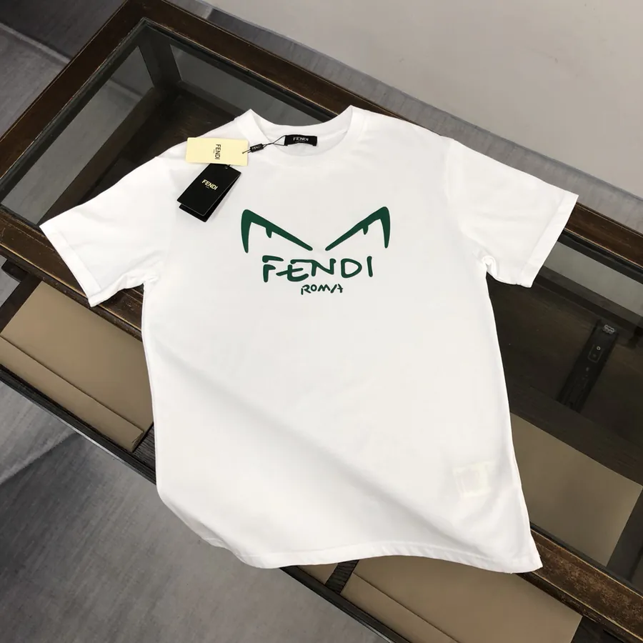 FENDI 25ss Printed Round Neck Short Sleeve T Shirt