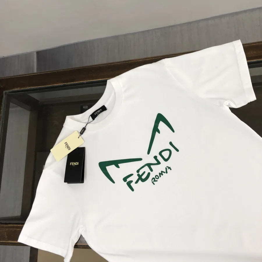 FENDI 25ss Printed Round Neck Short Sleeve T Shirt
