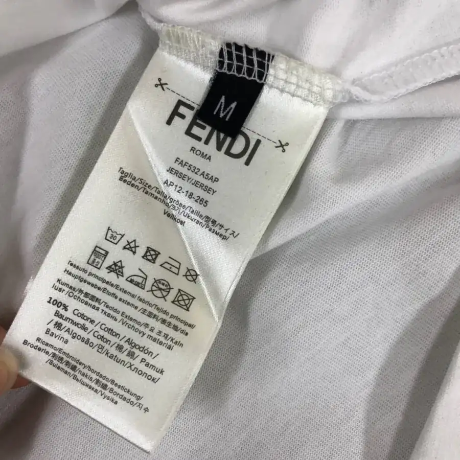 FENDI 25ss Printed Round Neck Short Sleeve T Shirt