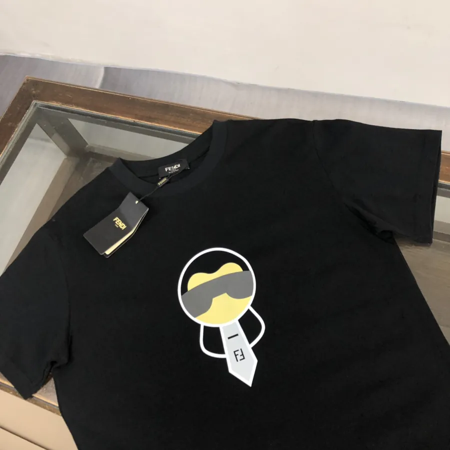 Fendi 25ss Printed Round Neck Short Sleeve T Shirt