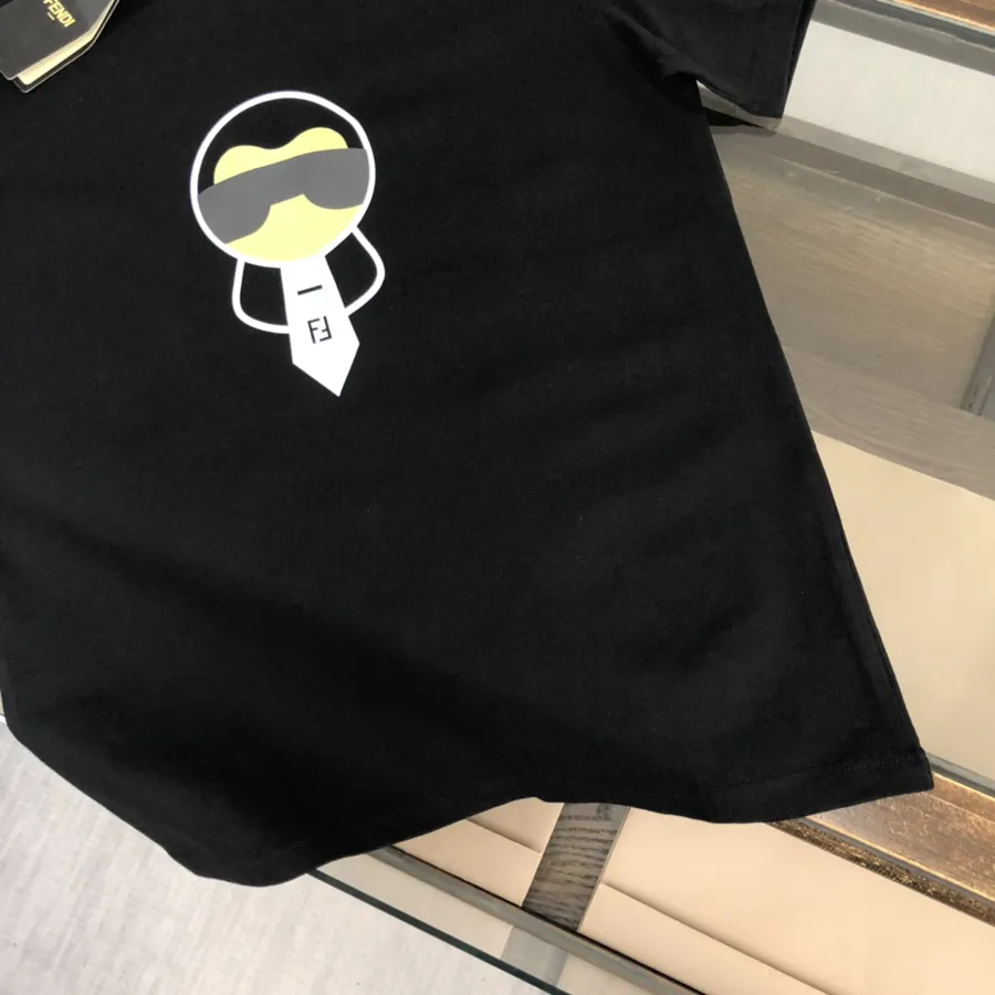 Fendi 25ss Printed Round Neck Short Sleeve T Shirt