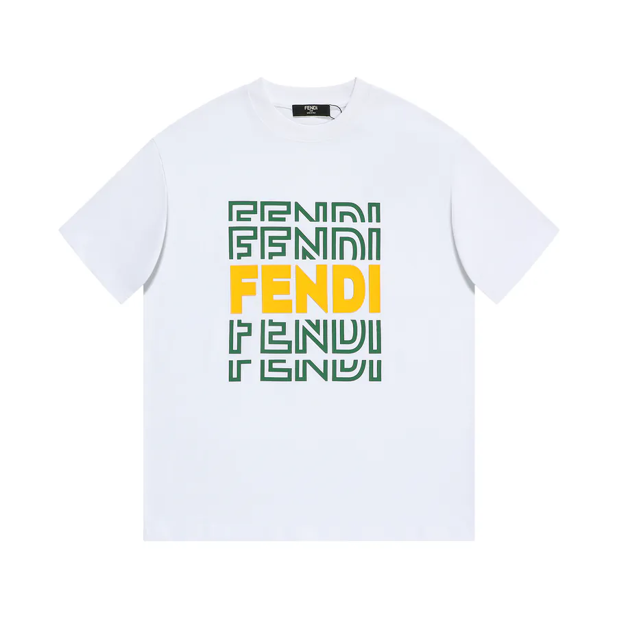 FENDI 25ss Printed Round Neck Short Sleeve T Shirt
