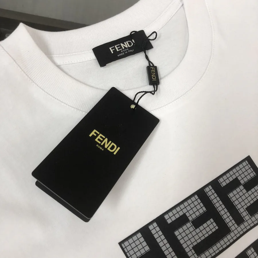 FENDI 2025 Summer New Round Neck Short Sleeve T Shirt