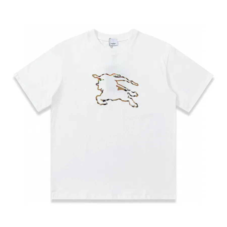 Burberry Barbour 23SS War Horse Print T Shirt Classic Logo Print, Unisex