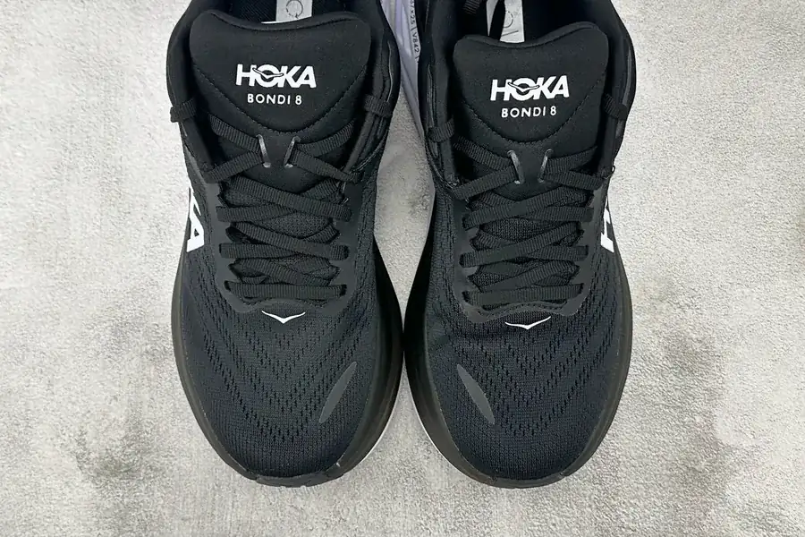 Hoka One One Bondi 8 in Black and White