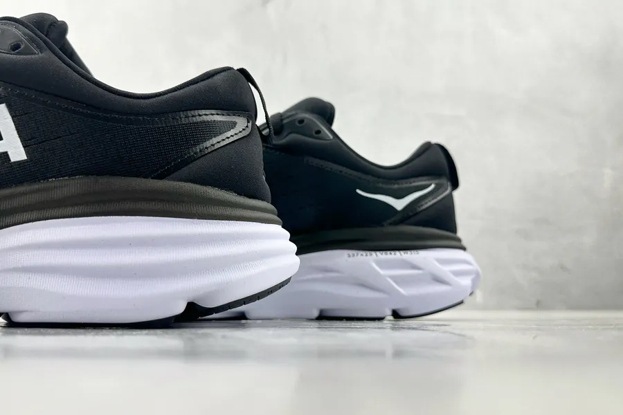 Hoka One One Bondi 8 in Black and White