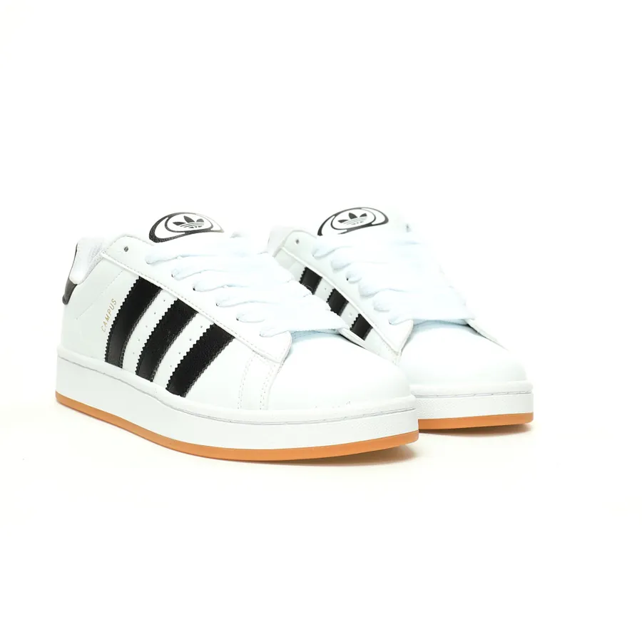 Originals Campus 00s Classic Retro Loafers with Leather and White Suede